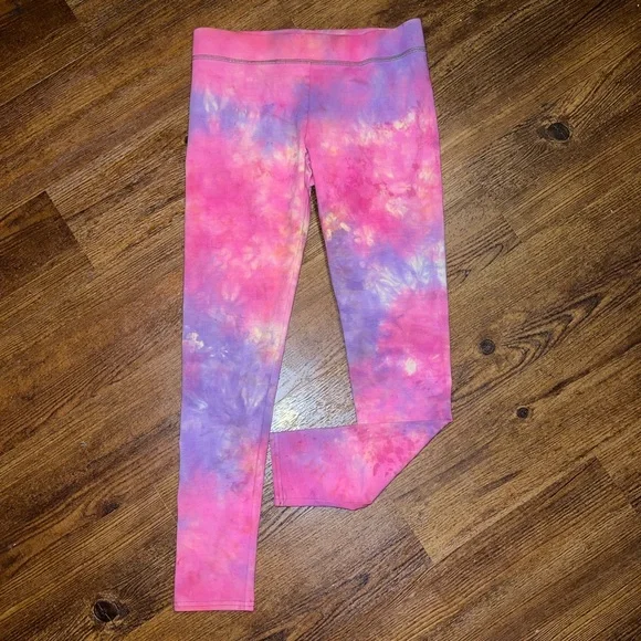 Aerie Pink & Purple Custom Tie-Dye Cotton Stretch Legging Size M - Picture 1 of 7